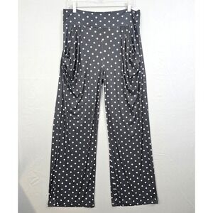 Lily By Firmiana Polka Dot Pleated Front Pockets Gray White‎ XL